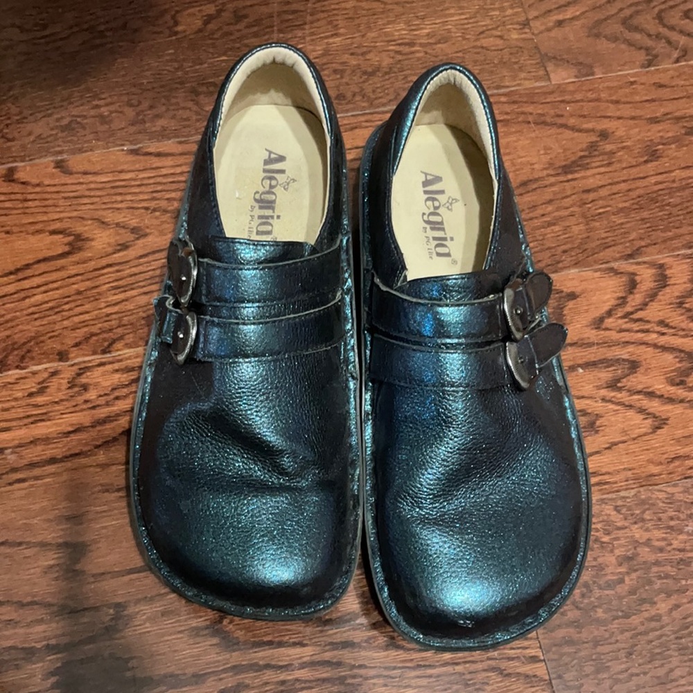 Algeria Clogs Blue with Sparkles Size 39